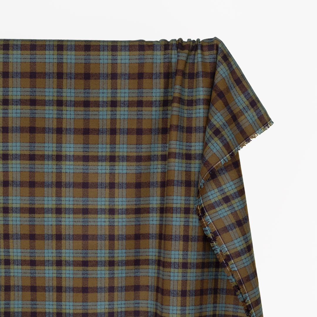 Plaid Cotton Flannel - Mulch | Blackbird Fabrics