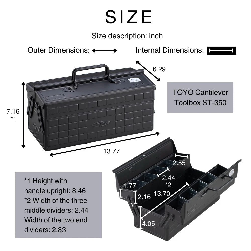 Cantilever Toolbox ST-350 - Toyo Steel | Blackbird Fabrics