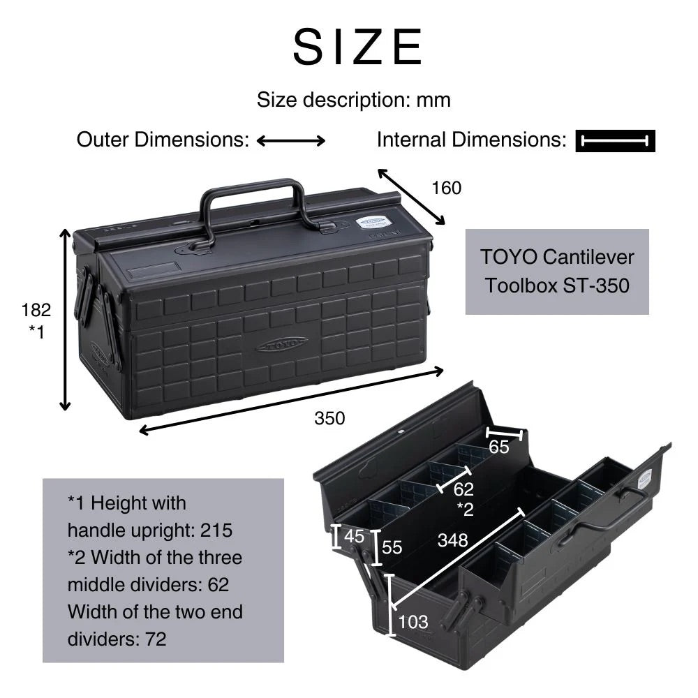 Cantilever Toolbox ST-350 - Toyo Steel | Blackbird Fabrics