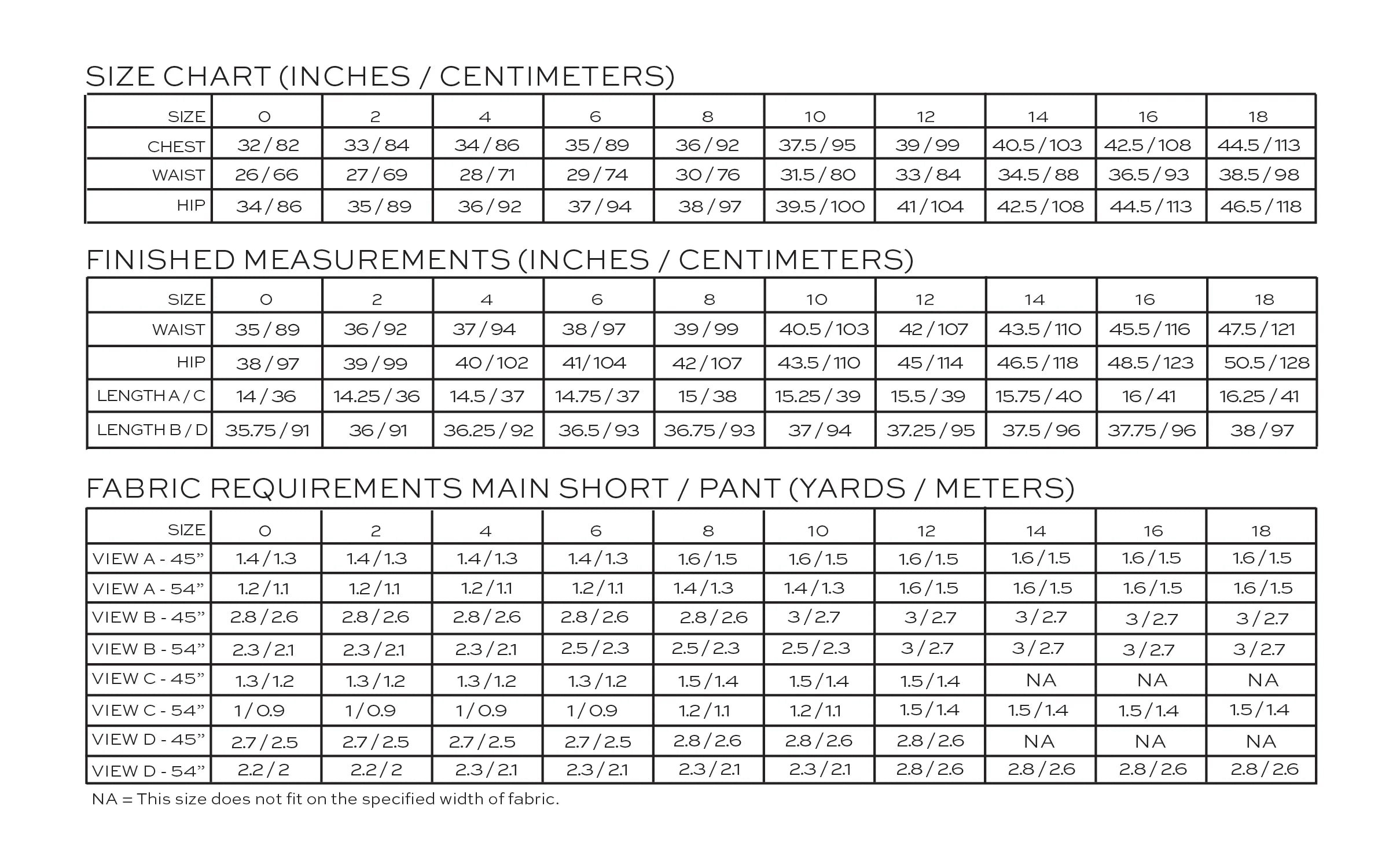 Dani Short & Pant - True Bias, Size 0-18 | Blackbird Fabrics