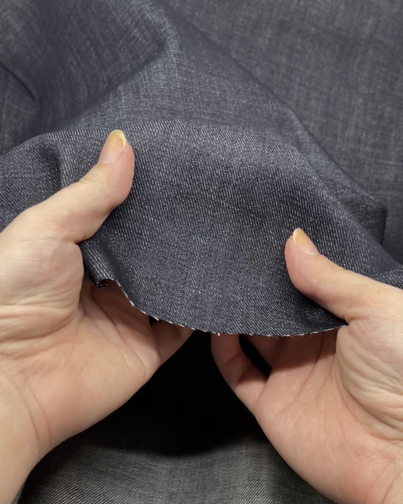 10.5oz Italian Crosshatch Denim - Classic Indigo | Blackbird Fabrics