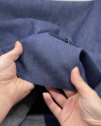 10.5oz Japanese Crosshatch Denim - Medium Indigo | Blackbird Fabrics
