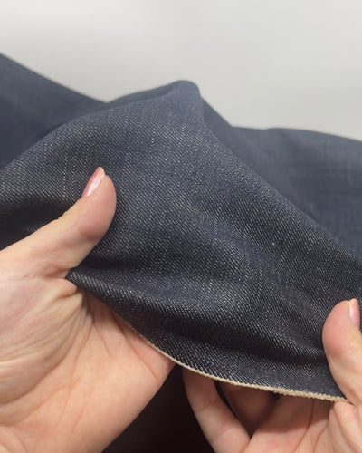 12oz Crosshatch Non-Stretch Denim - Vintage Indigo | Blackbird Fabrics