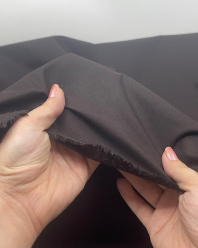 4.5oz Halley Stevenson Dry Waxed Cotton Poplin - Ganache | Blackbird Fabrics
