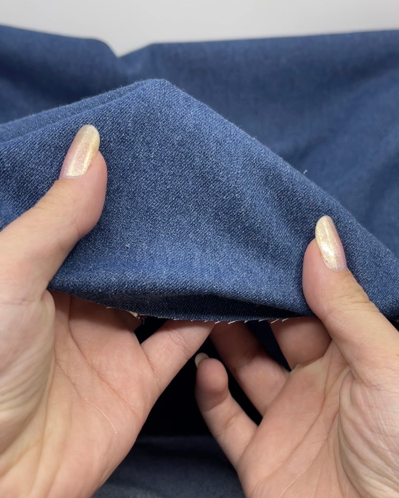6oz Washed Cotton Denim - Medium Indigo | Blackbird Fabrics