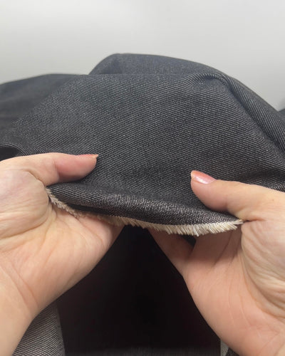 7.5oz Japanese Non-Stretch Denim - Vintage Black | Blackbird Fabrics