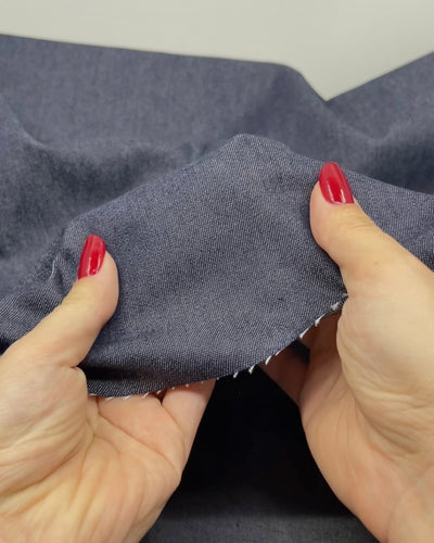 8oz Organic Cotton Lyocell Denim - Dark Indigo | Blackbird Fabrics