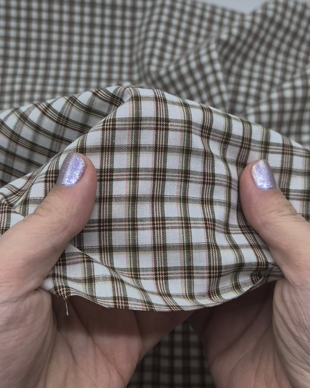 Acreage Mini Plaid Cotton Shirting - White/Multi | Blackbird Fabrics