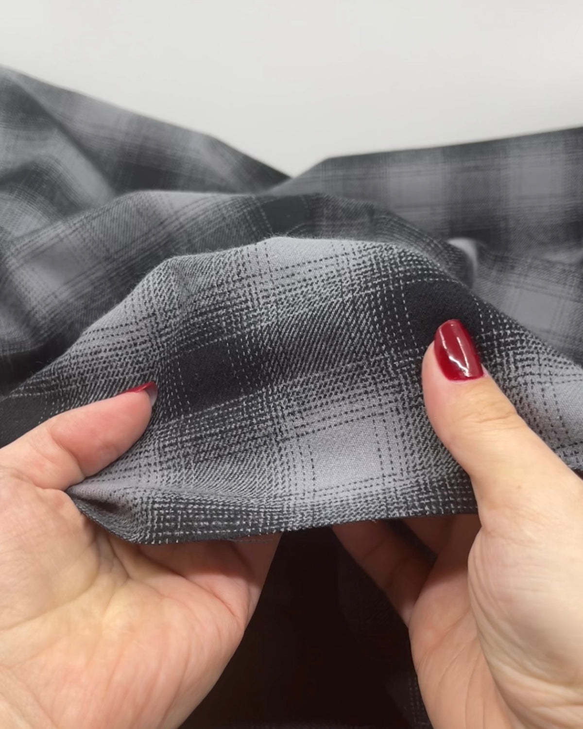 Backwoods Plaid Cotton Flannel - Charcoal/Black | Blackbird Fabrics
