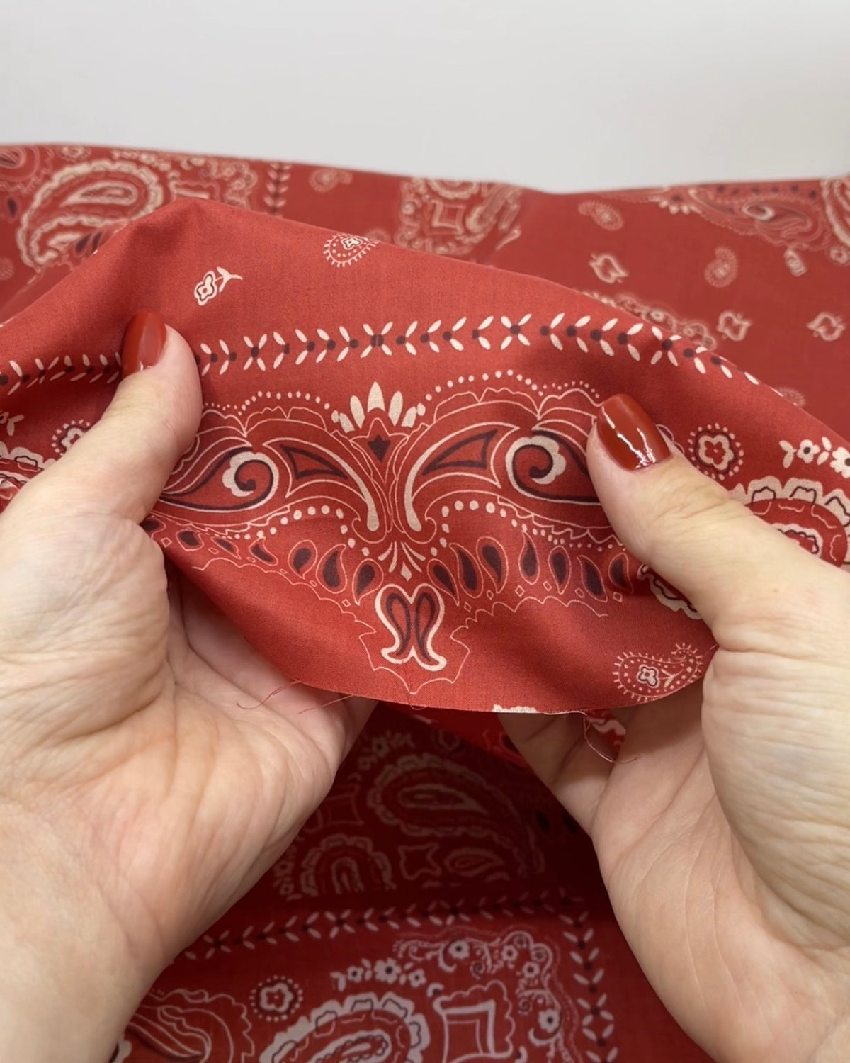 Bandana Cotton Lawn - Ketchup | Blackbird Fabrics