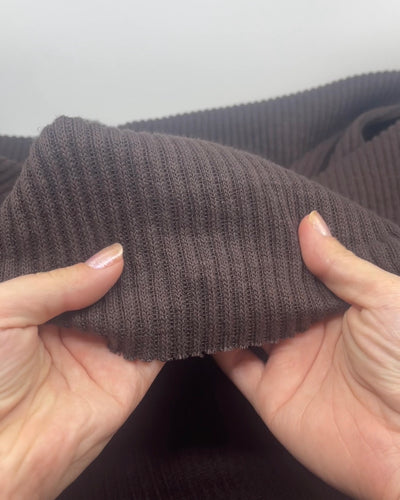 Chunky Rib Sweater Knit - Fudge | Blackbird Fabrics