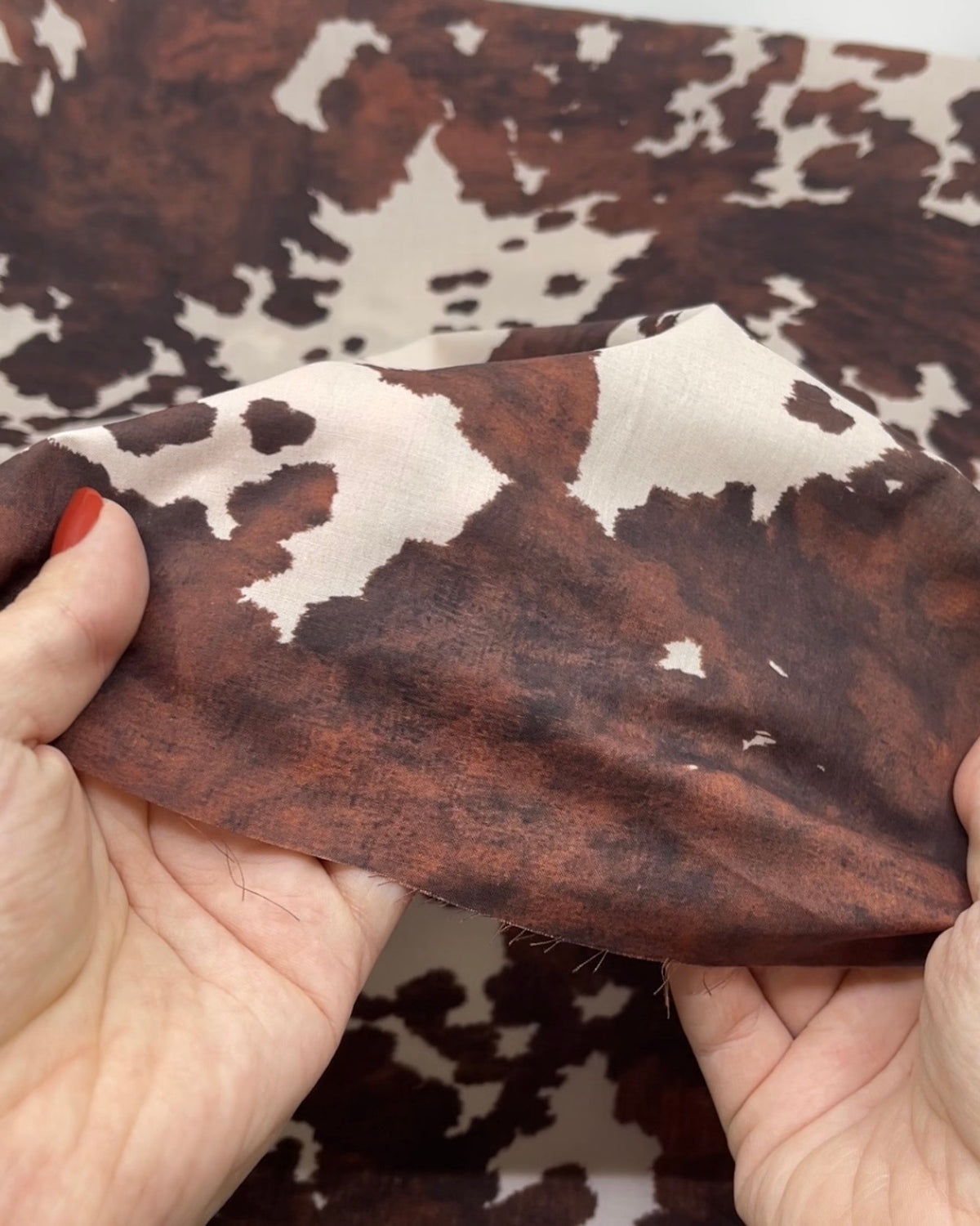 Cowhide Cotton Lawn - Java/Parchment | Blackbird Fabrics