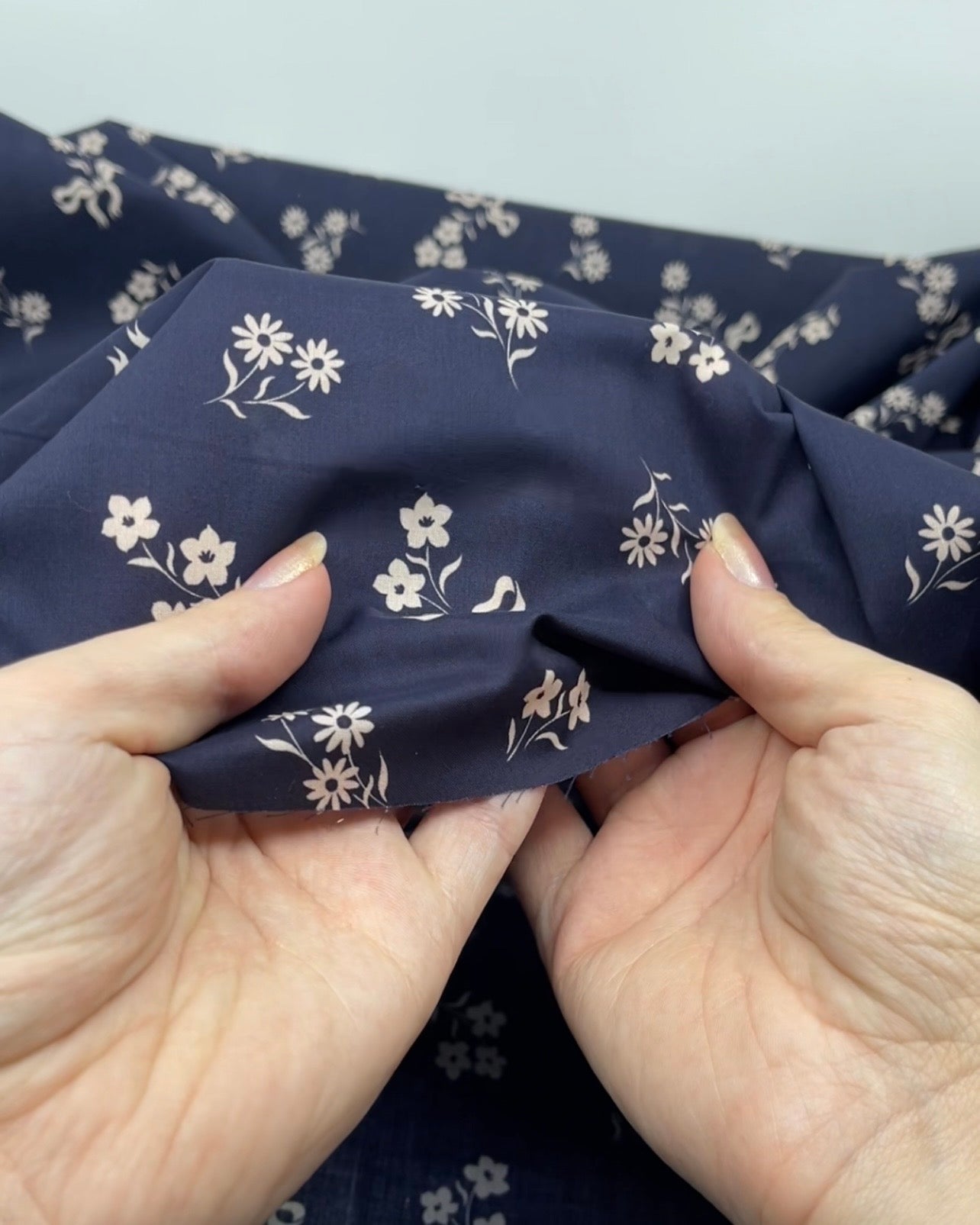 Darling Cotton Lawn - Navy/Ecru | Blackbird Fabrics