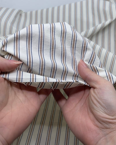 Daybreak Striped Cotton Shirting - Ivory/Multi | Blackbird Fabrics