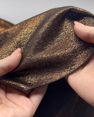 Deadstock Glowing Ember Poly Lamé - Copper | Blackbird Fabrics