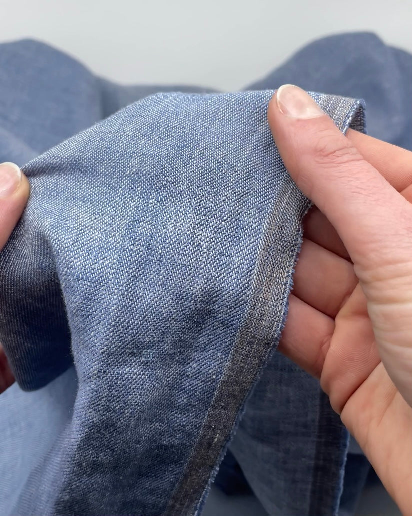 Linen Cotton Chambray Denim | Blackbird Fabrics