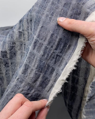 Phantom Check Yarn Dyed Linen Cotton | Blackbird Fabrics