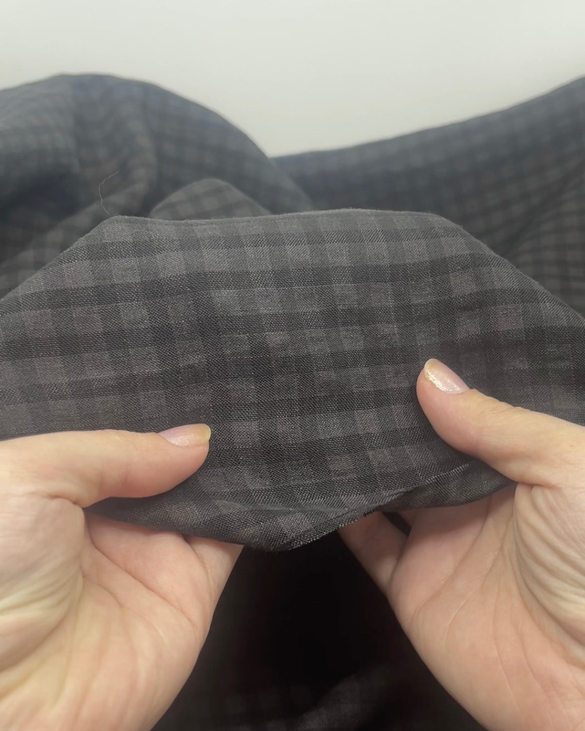 Rebel Check Lyocell Linen Voile - Black/Charcoal | Blackbird Fabrics