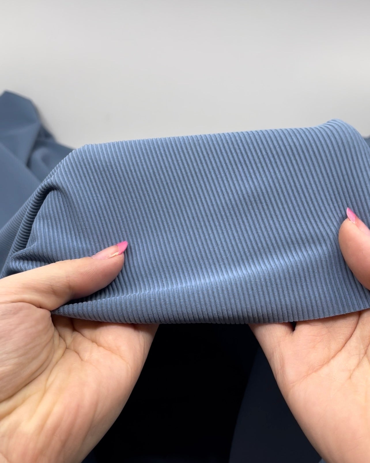 Ribbed Poly Swim Tricot Kelp Blackbird Fabrics