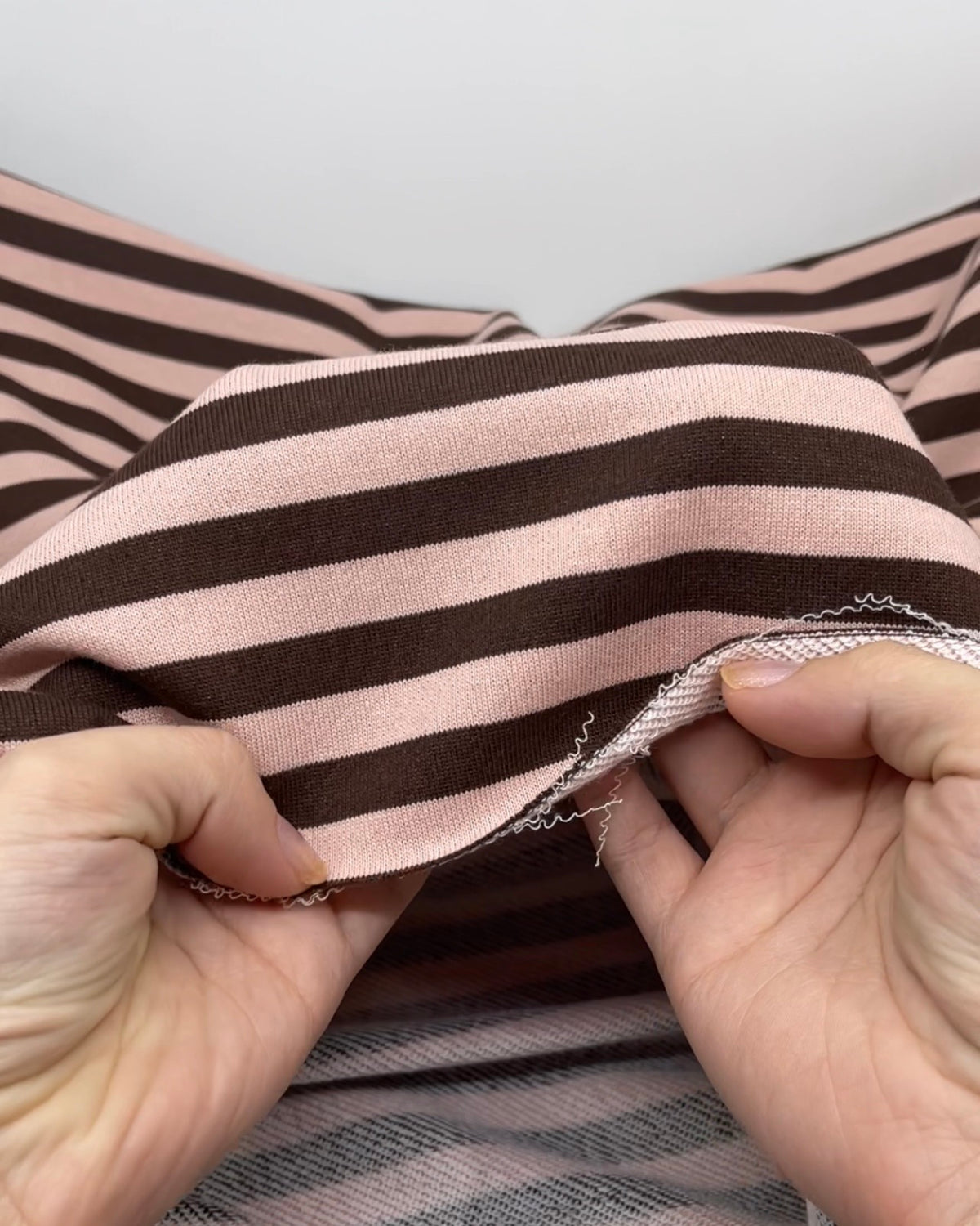 Sundae Stripe Cotton French Terry | Blackbird Fabrics