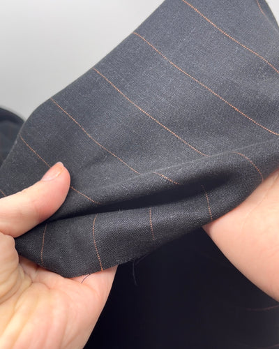 Wide Pinstripe Linen Viscose Voile  | Blackbird Fabrics