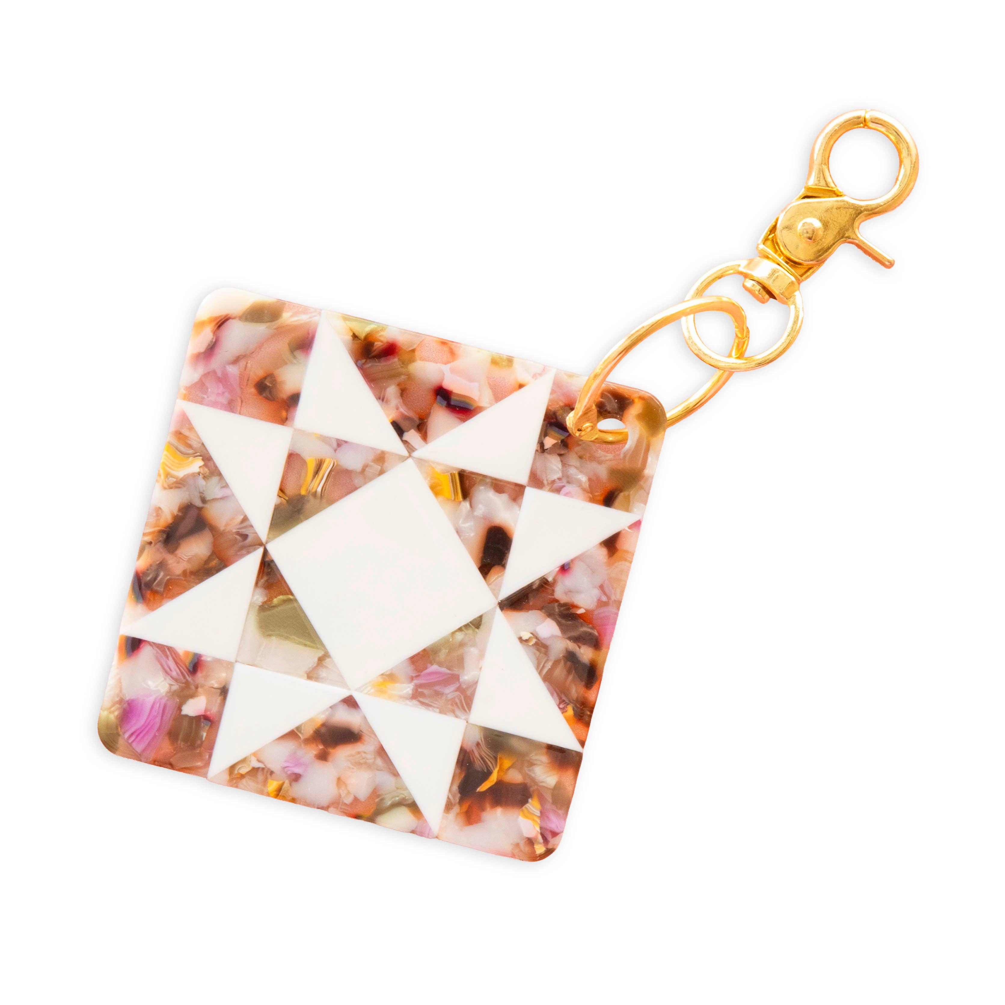 QUILT BLOCK Bag Charm By Sarah Hearts | Blackbird Fabrics