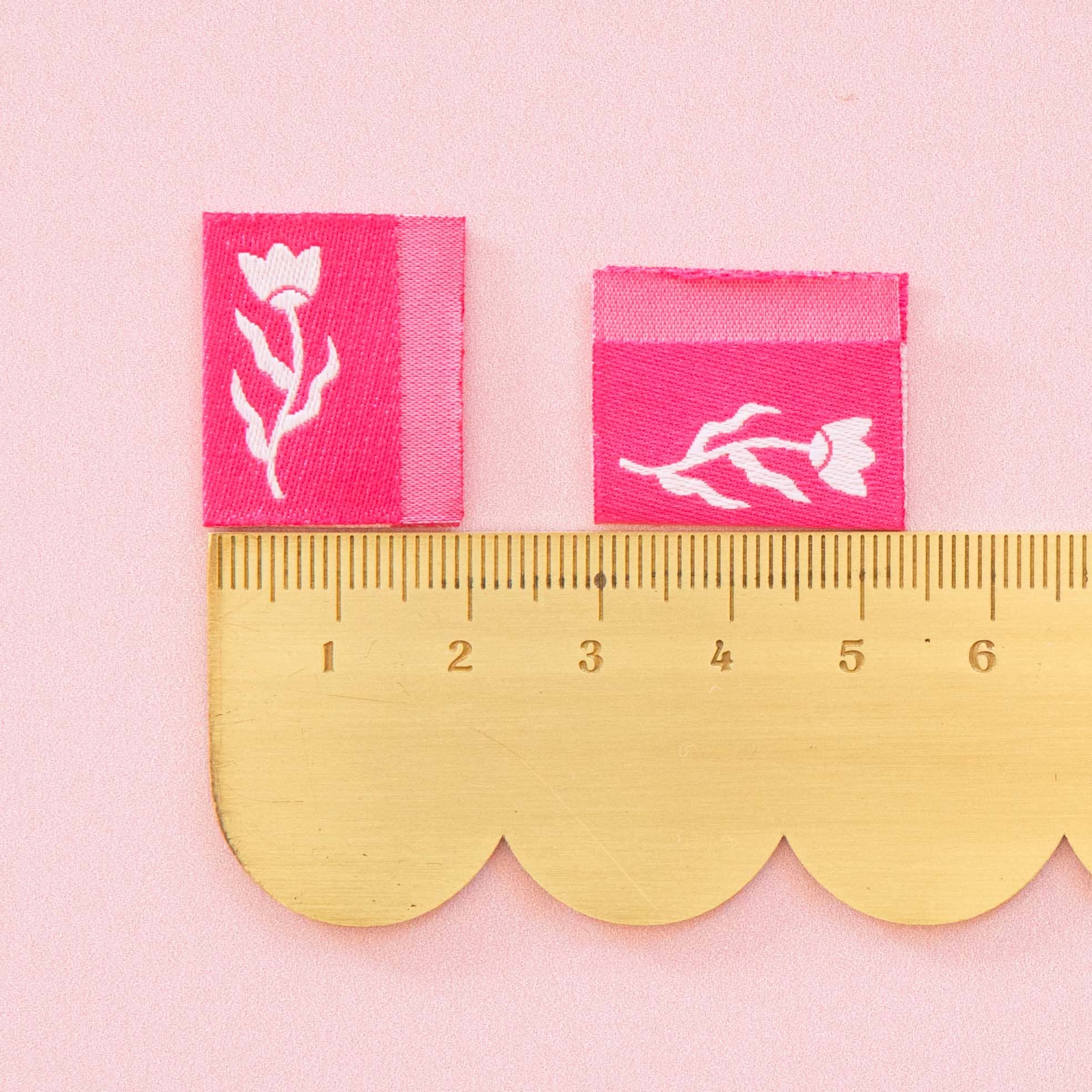TINY FLORAL MULTIPACK Side Woven Labels By Sarah Hearts | Blackbird Fabrics