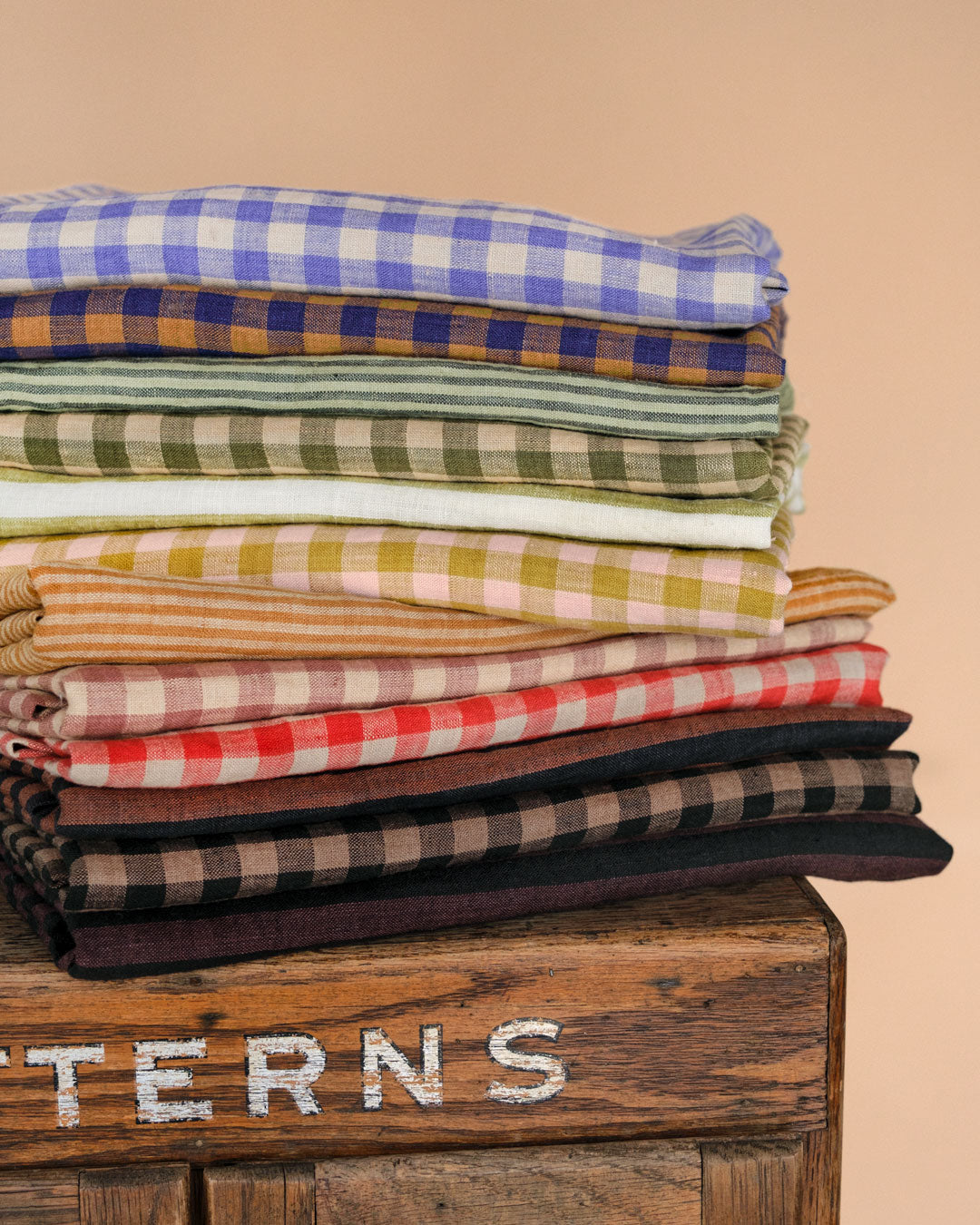 Gingham Soft Washed Linen - Flannel