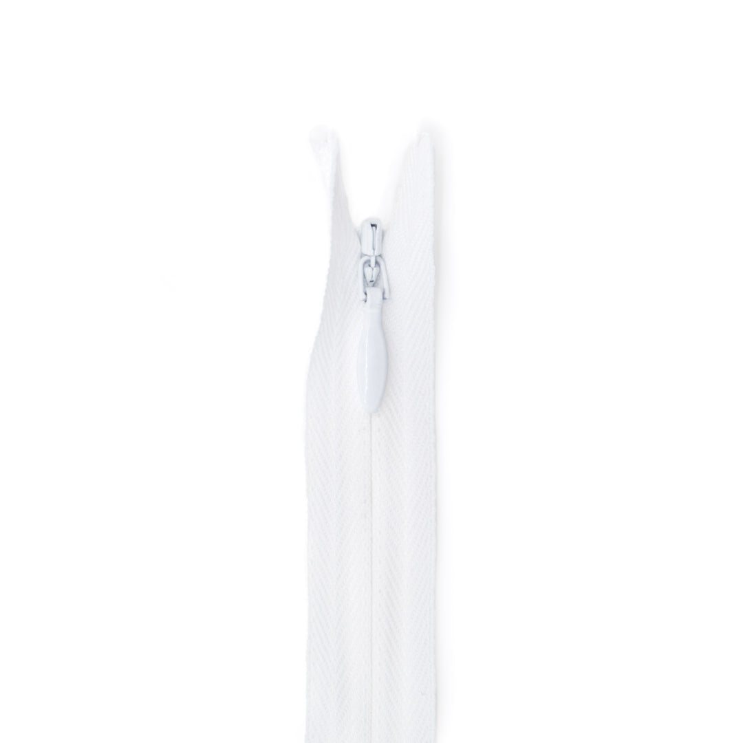 fermeture zip longueur 50 cm invisible couleur blanc cassé crème séparable  zip nylon largeur 2.5 cm