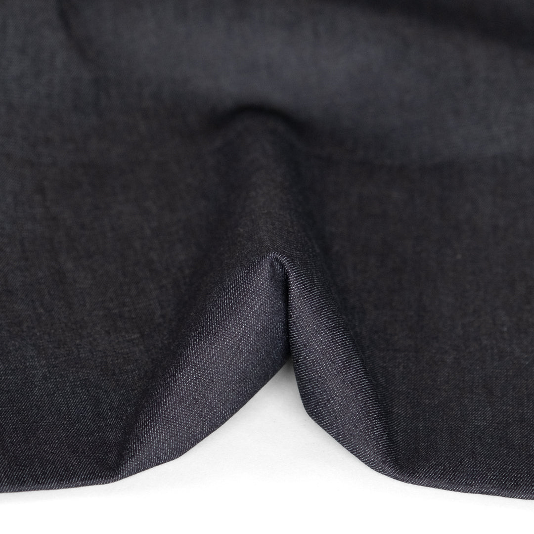 9oz Organic Raw Stretch Denim - Dark Indigo | Blackbird Fabrics