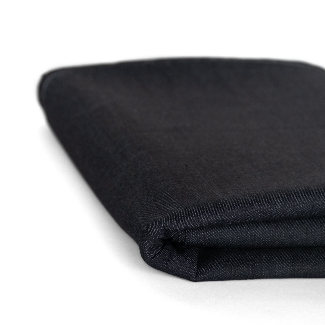 9oz Organic Raw Stretch Denim - Dark Indigo | Blackbird Fabrics