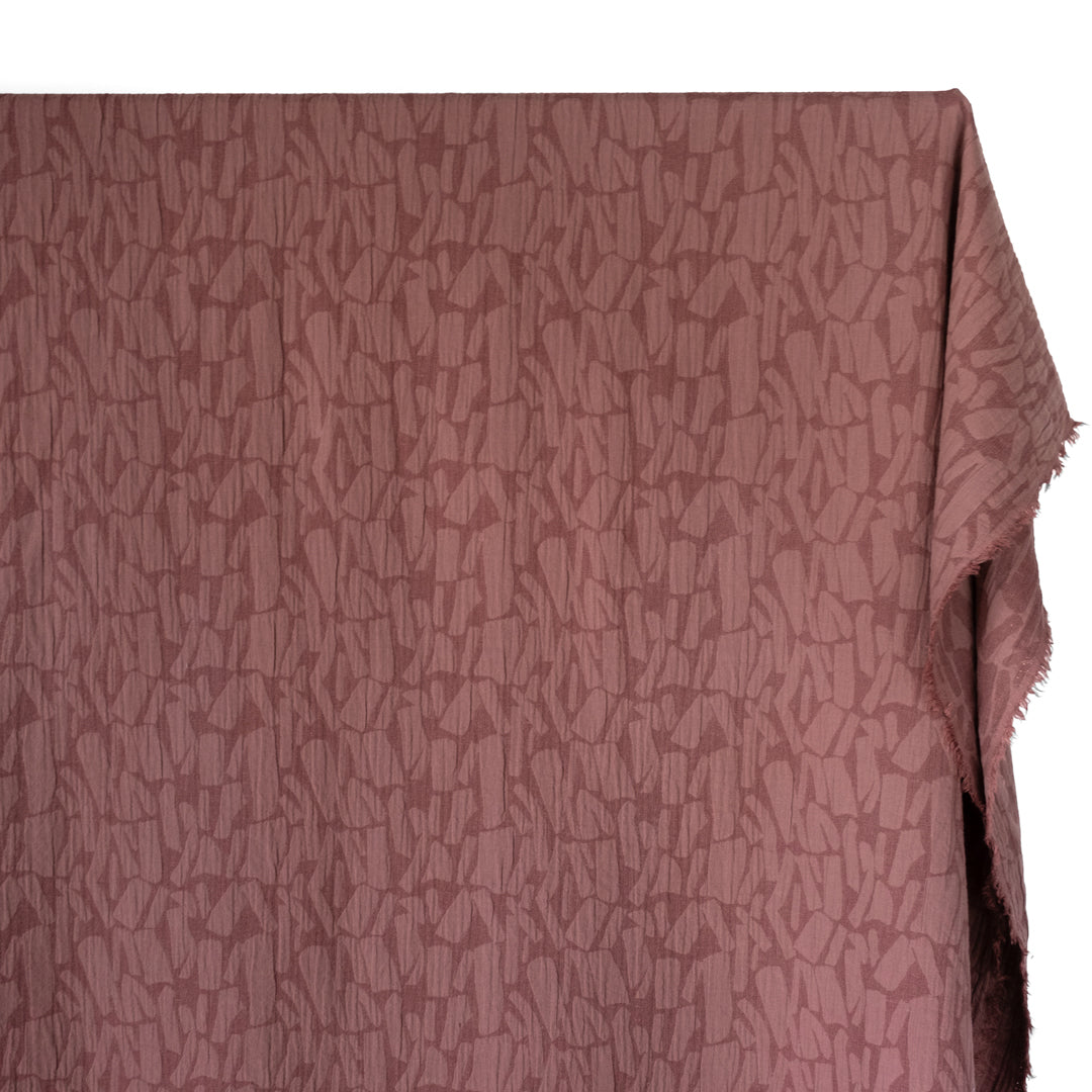 Abstract Textured Cotton Linen Jacquard - Mauve | Blackbird Fabrics