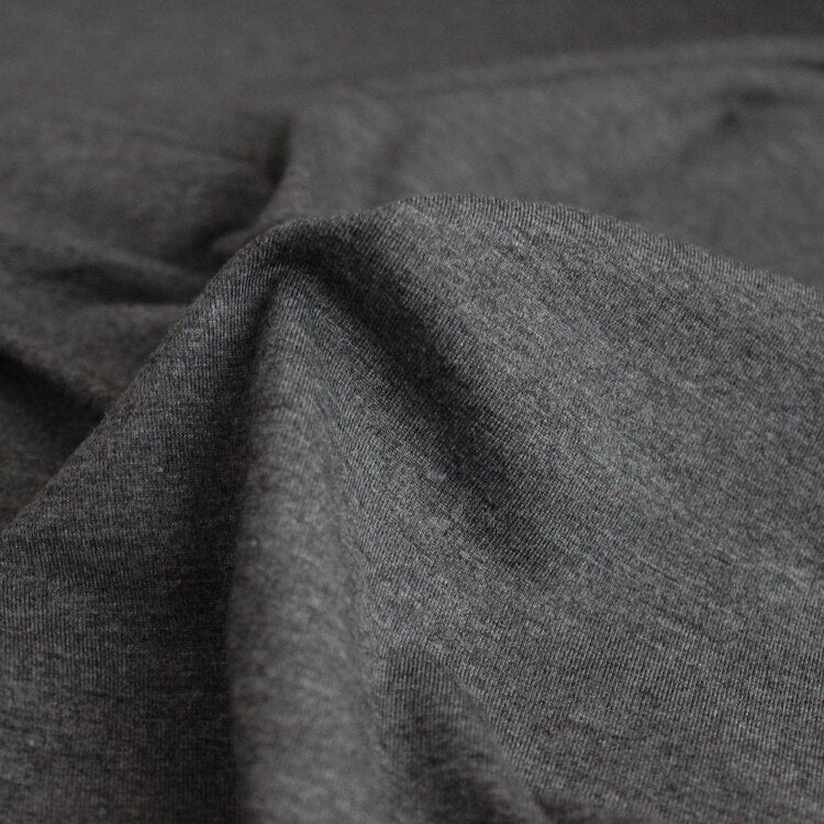 Bamboo Jersey Knit - Heather Charcoal