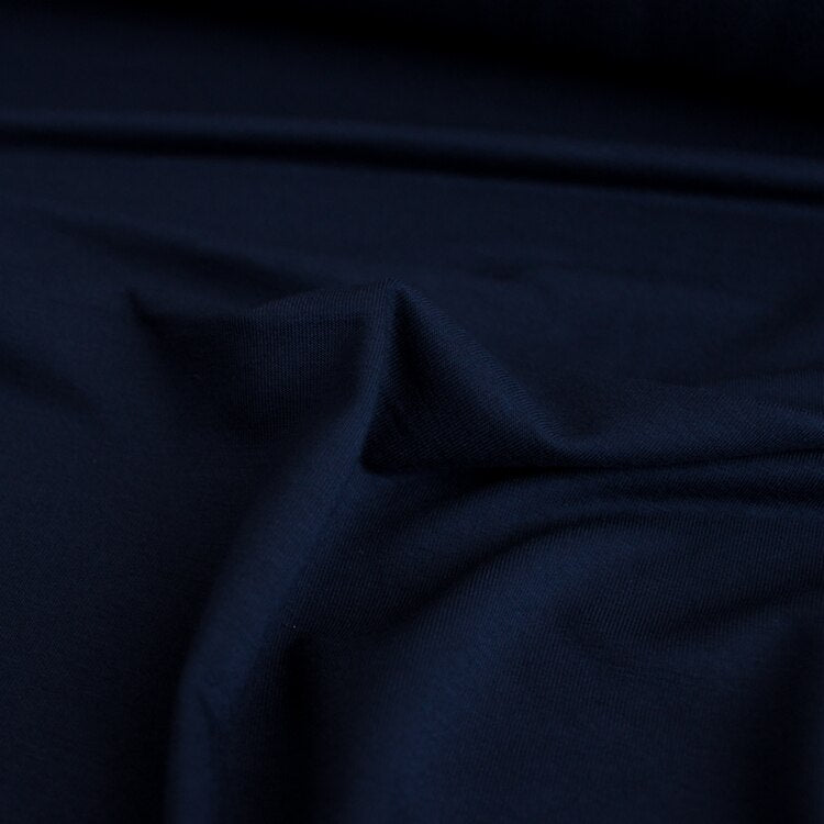 Bamboo Jersey Knit - Midnight Blue