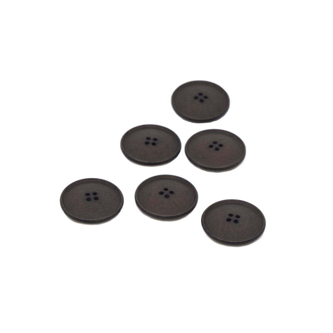 Carob 22mm Recycled Polyester Buttons - Set of 6 | Blackbird Fabrics