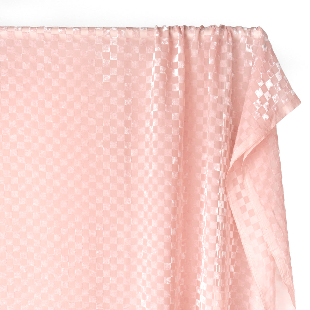 Checkmate Velvet Burnout - Blossom Pink