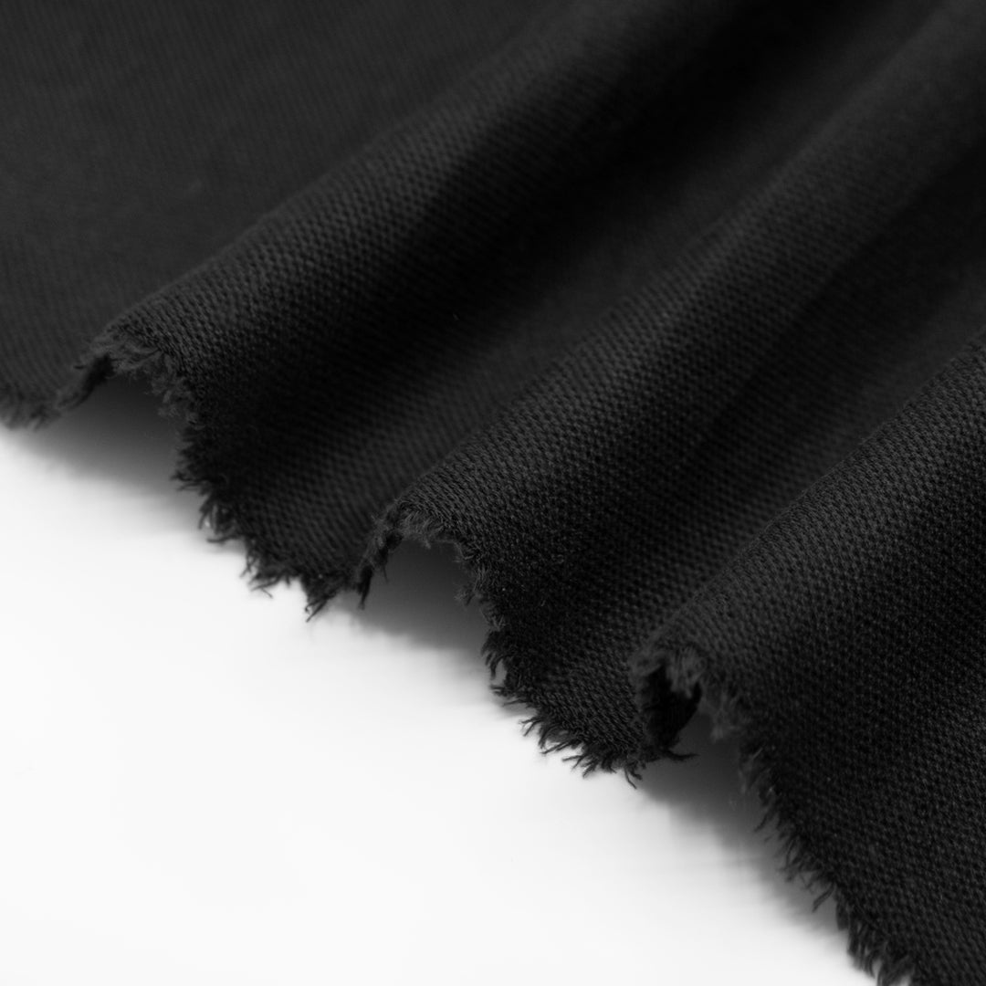 Deadstock Piqué Cotton Spacer Knit - Black