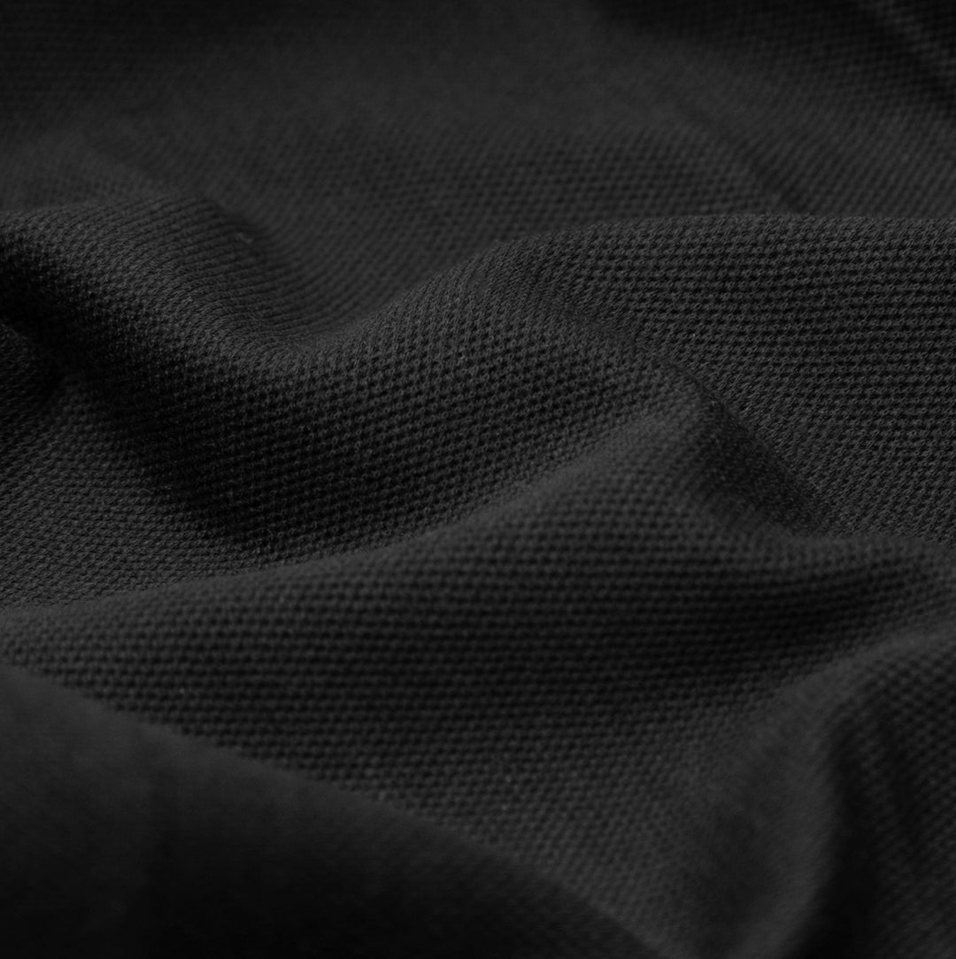 Deadstock Piqué Cotton Spacer Knit - Black