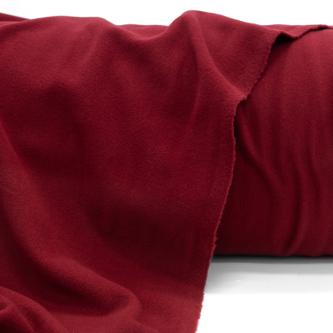Deadstock Cashmere Wool Blend Coating - Cranberry