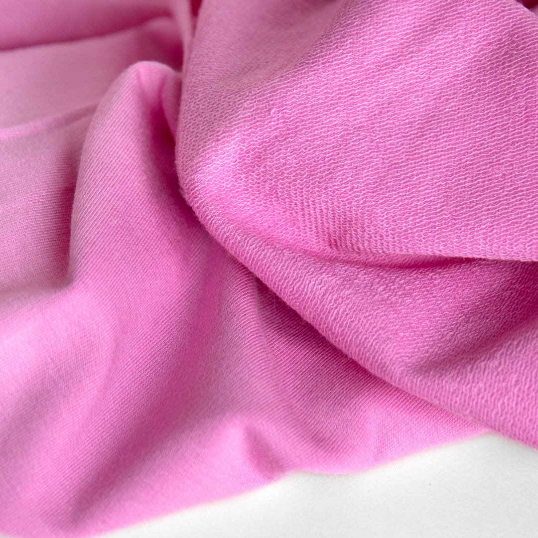 Bamboo & Cotton French Terry - Candy Pink | Blackbird Fabrics