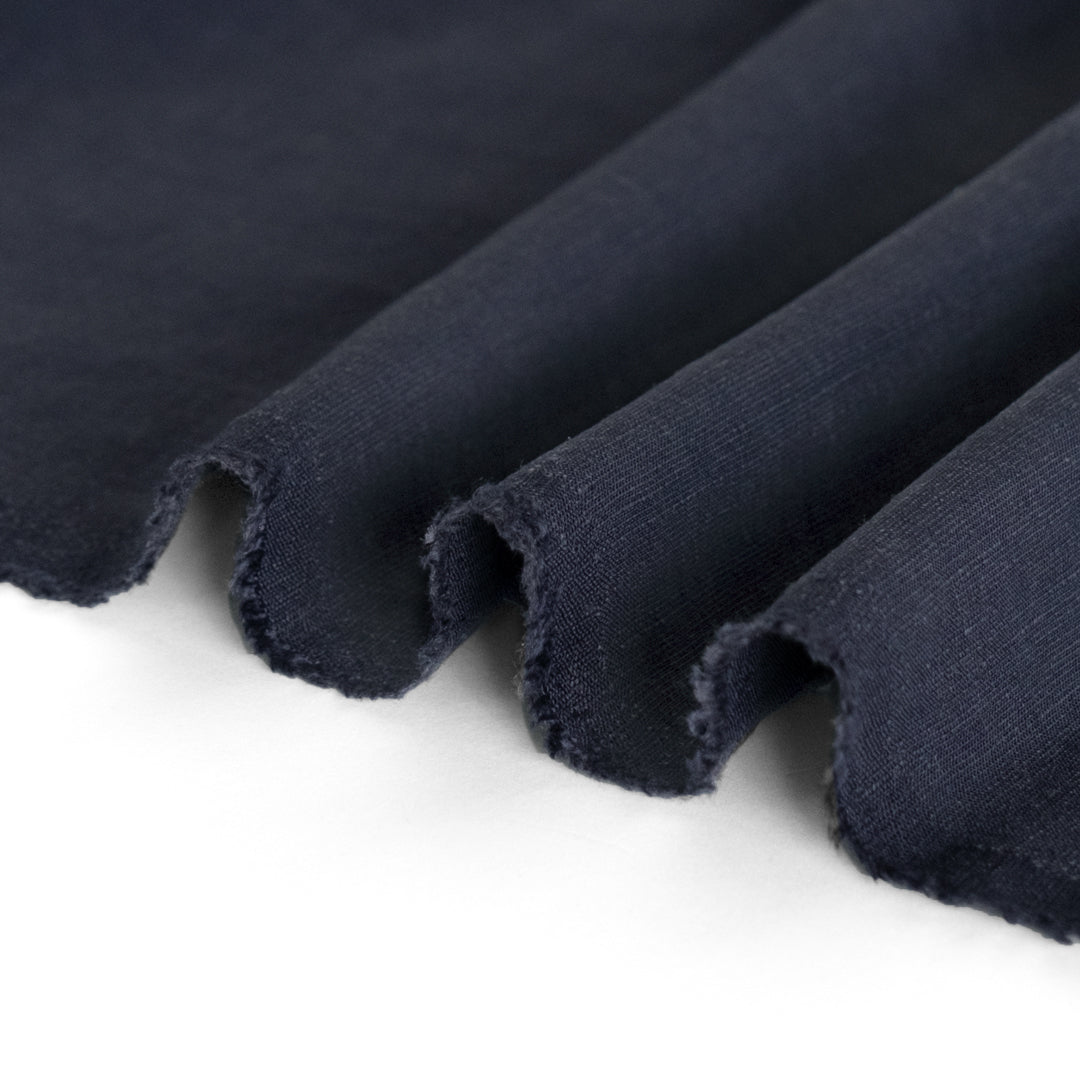 Viscose Linen Slub - Navy | Blackbird Fabrics