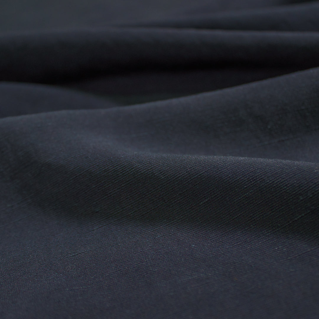 Viscose Linen Slub - Navy | Blackbird Fabrics