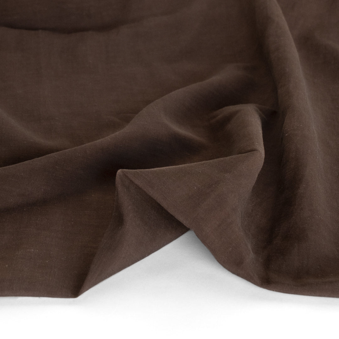 Viscose Linen Slub - Coffee Bean | Blackbird Fabrics