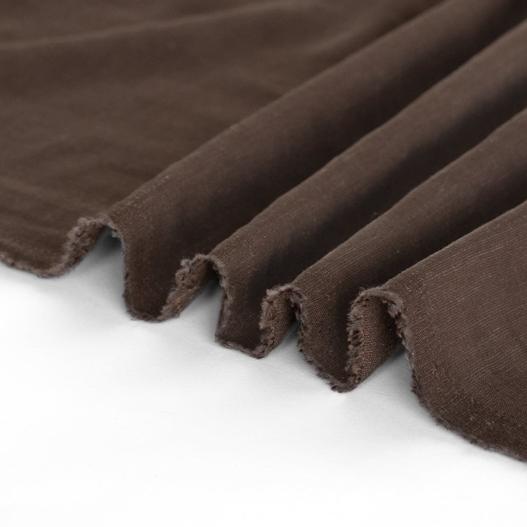 Viscose Linen Slub - Coffee Bean | Blackbird Fabrics