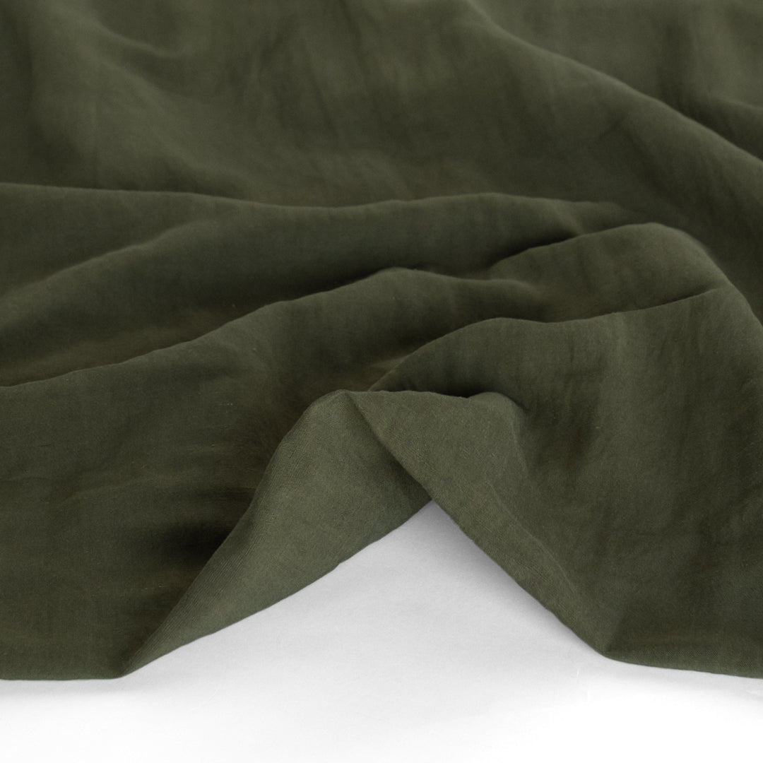 Viscose Linen Slub - Military | Blackbird Fabrics