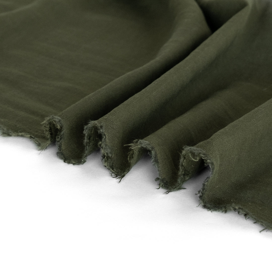 Viscose Linen Slub - Military | Blackbird Fabrics