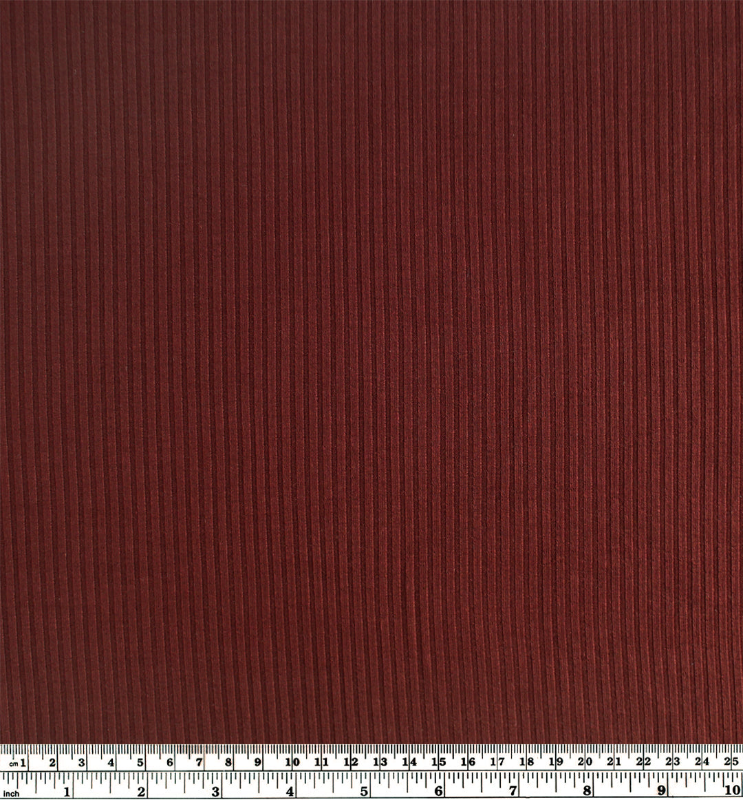 Medium Weight Bamboo Rib Knit - Spice