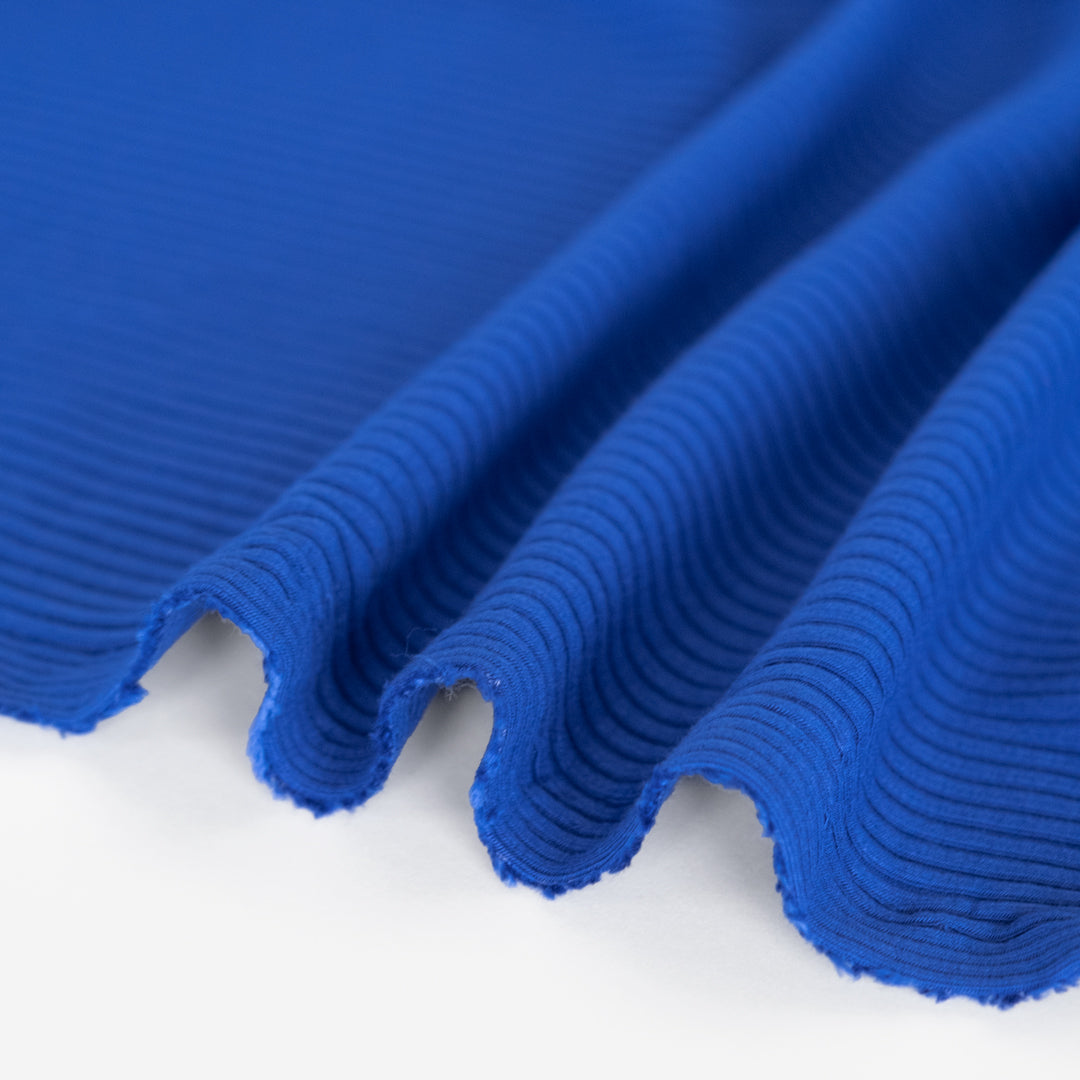 Medium Weight Bamboo Rib Knit - Cobalt | Blackbird Fabrics