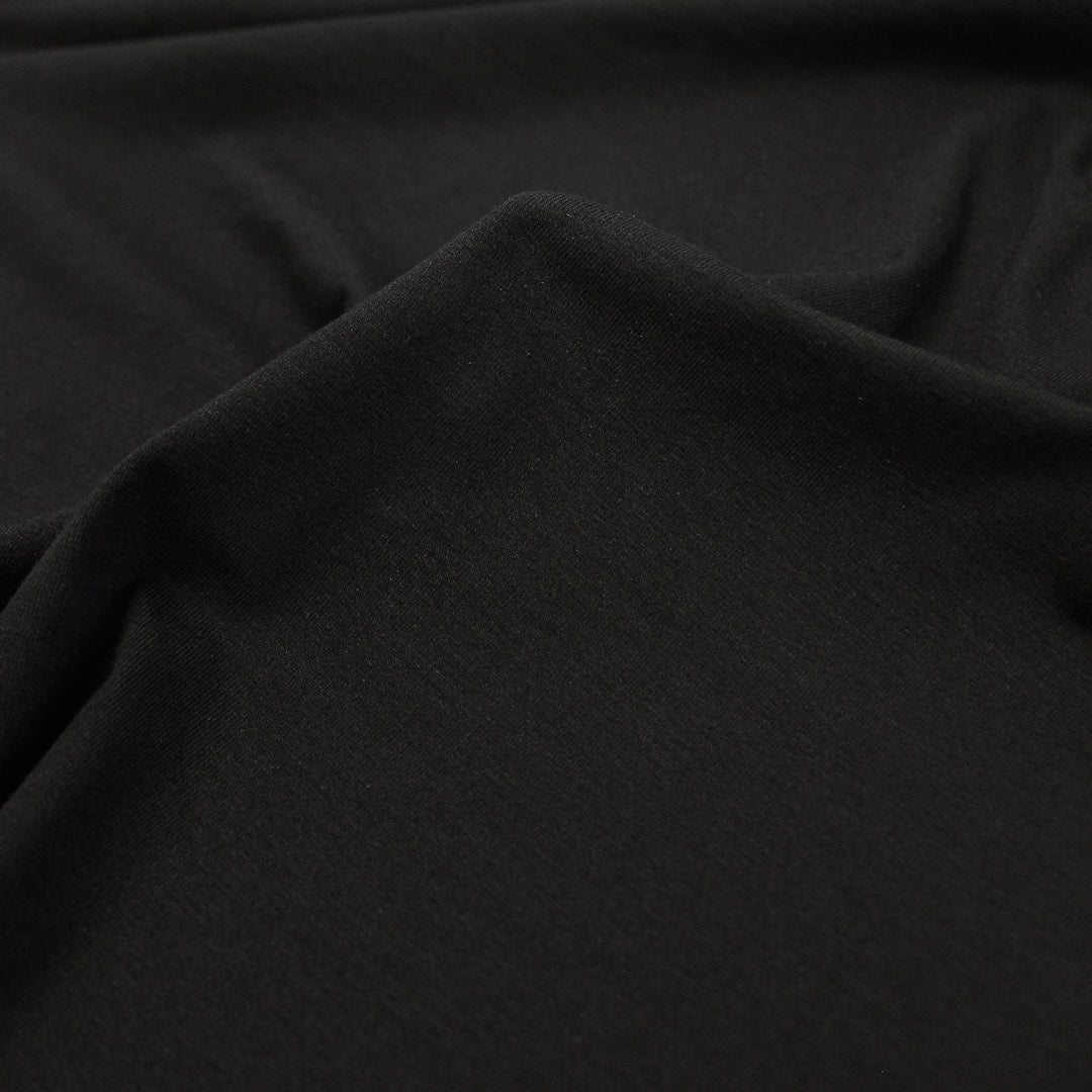 Cotton Jersey Knit - Black | Blackbird Fabrics