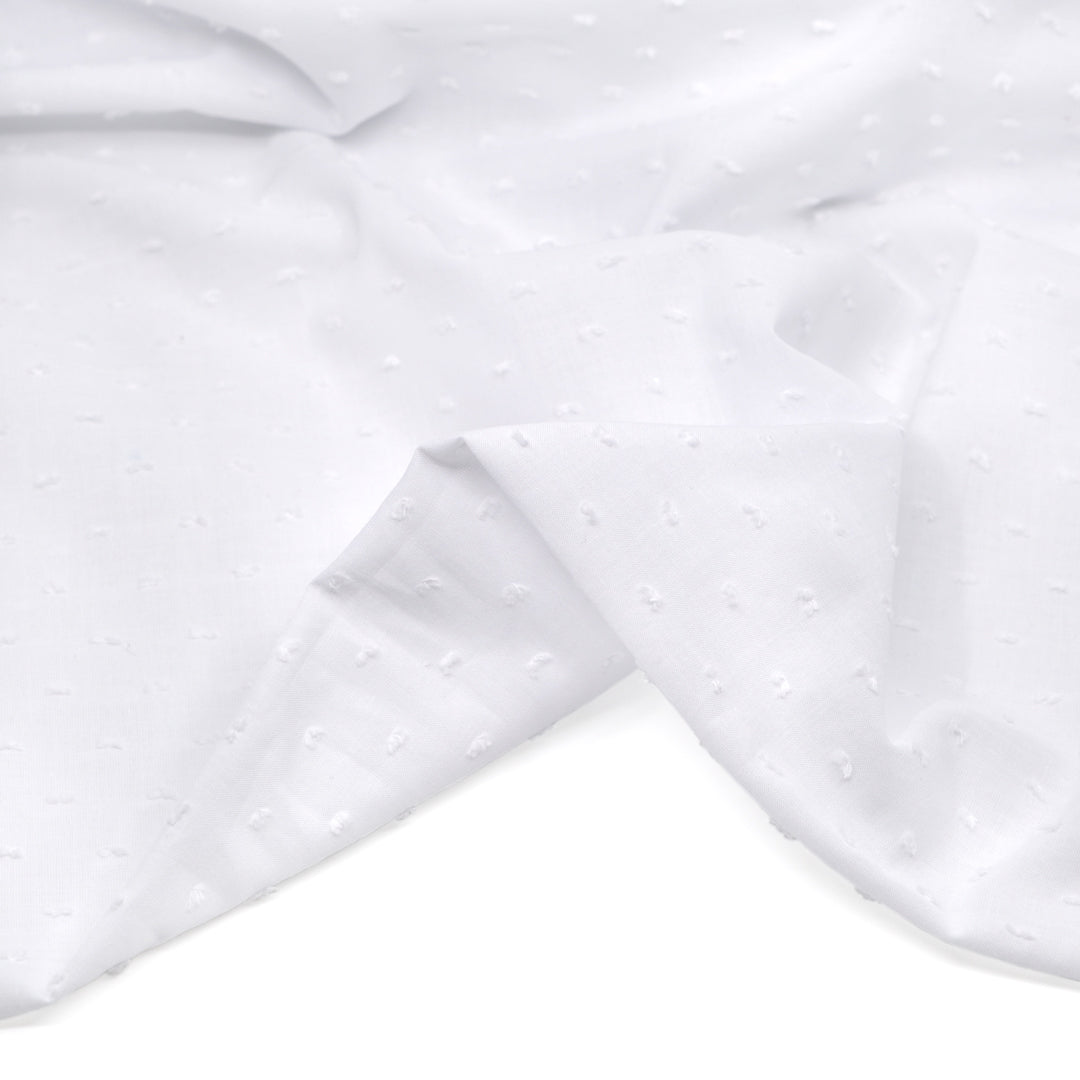 Cotton Swiss Dot - White | Blackbird Fabrics